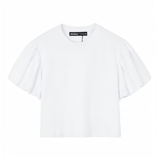Damen T-Shirt mit voluminösen Ärmeln und modernem Schnitt R&B