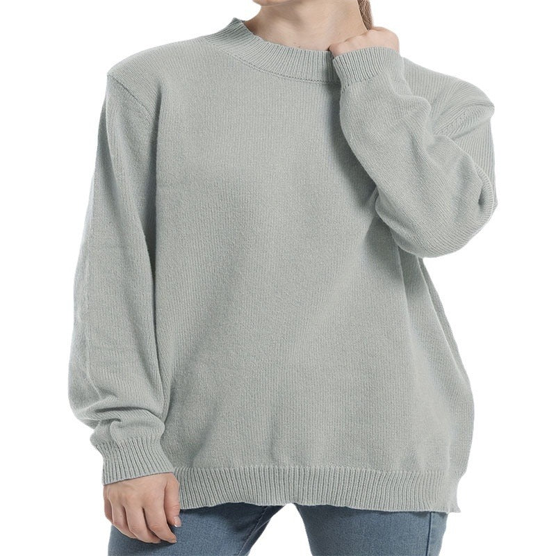 Damen Grobstrickpullover mit schmalem Rollkragen und modernem Schnitt R&B