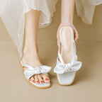 Damen elegante Flip-Flops mit dekorativem Schleifen-Design