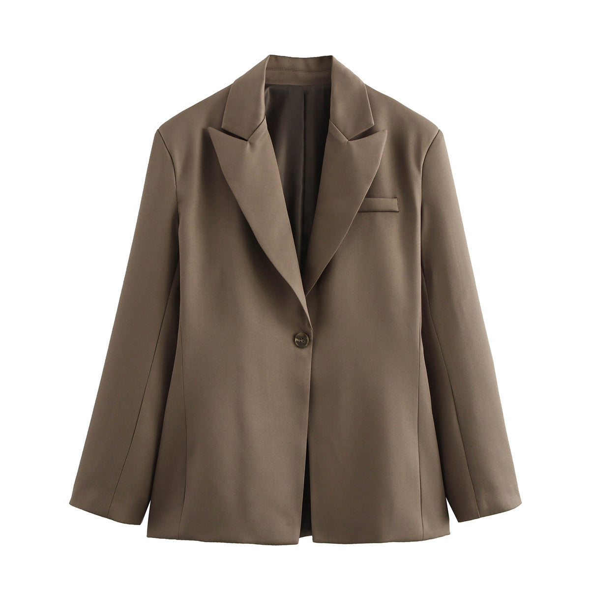 Damen elegante Blazerjacke im minimalistischen Design mit praktischen Taschen