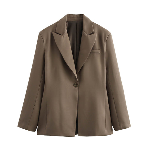 Damen elegante Blazerjacke im minimalistischen Design mit praktischen Taschen R&B