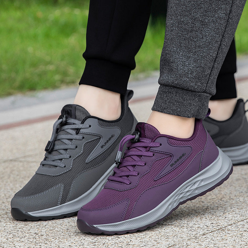 Damen Sportliche Laufschuhe mit flexiblem Schnellschnürsystem und atmungsaktiver Mesh-Oberfläche R&B