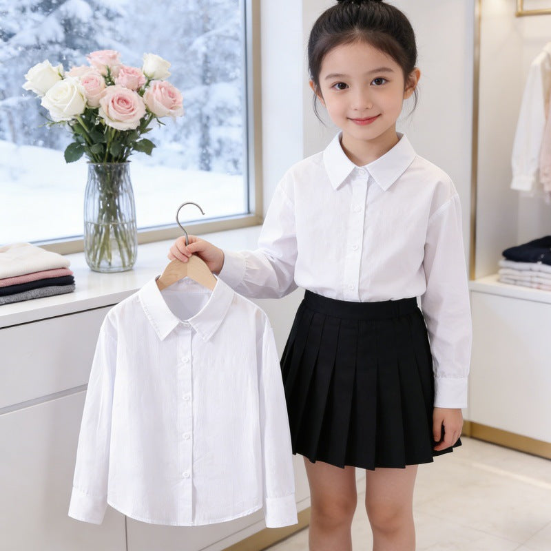 Mädchen elegante Bluse mit klassischem Kragen R&B