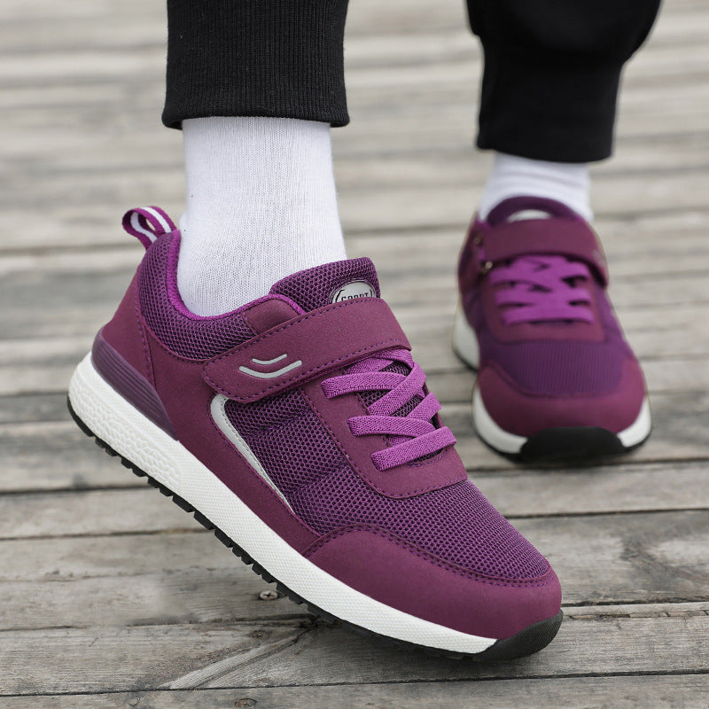 Damen Sportliche Sneaker mit verstellbarem Klettverschluss und atmungsaktiver Netzoberfläche R&B