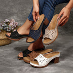 Damen elegante und komfortable Clogs mit modischem Lochdesign