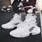 Damen Sportliche High-Top Sneakers mit elastischem Strick-Obermaterial und rutschfester Sohle