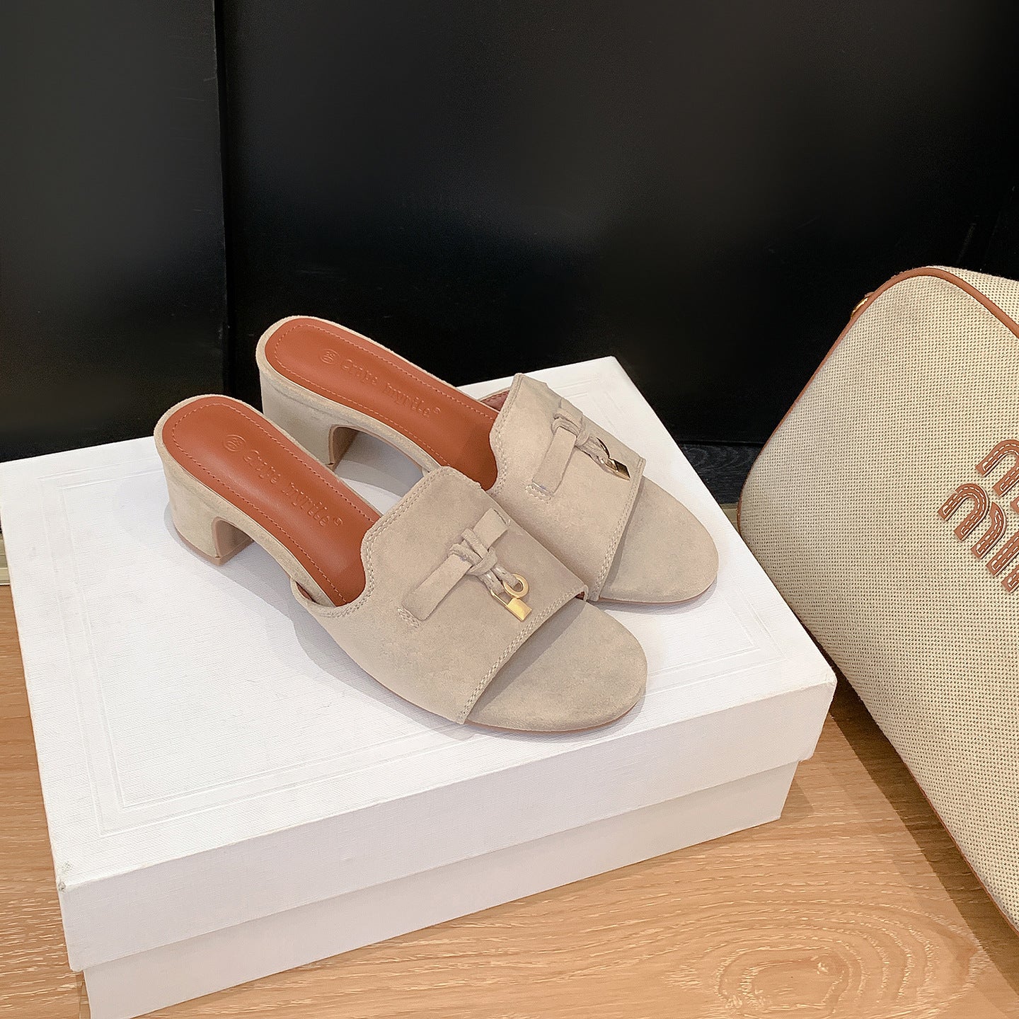 Damen Elegante Mules mit trendigem Schleifenakzent