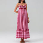 Damen Maxikleid mit raffiniertem Boho-Muster R&B