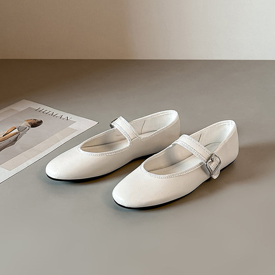 Damen elegante Ballerinas mit modischem Riemchen R&B