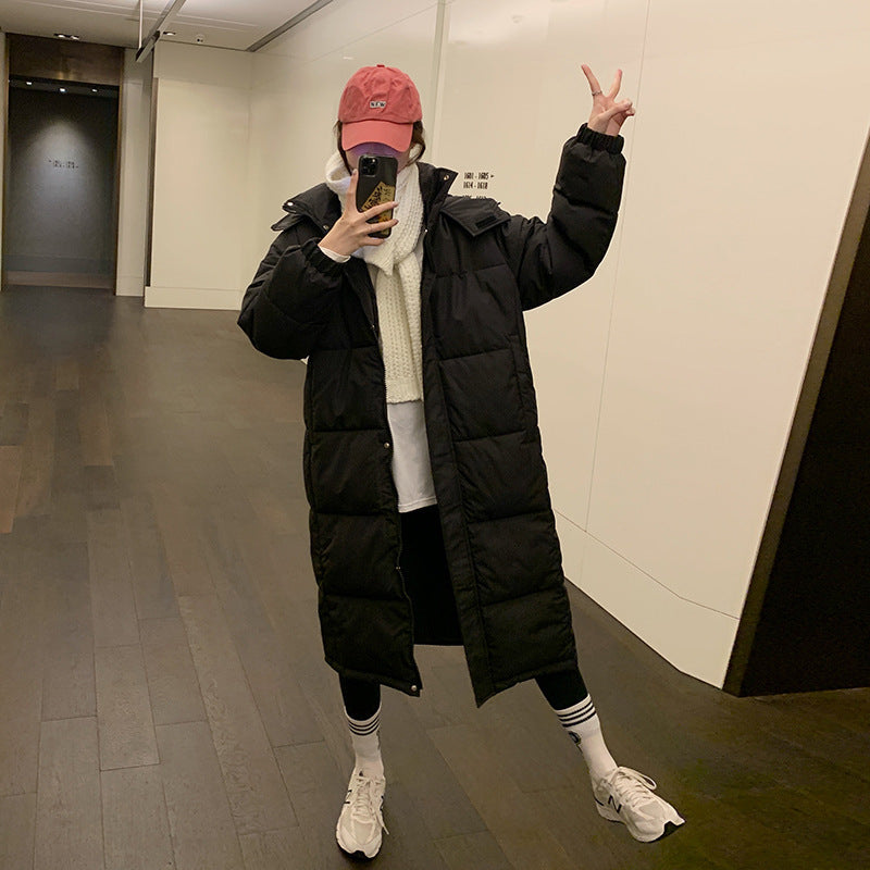 Damen Lange isolierte Winterjacke mit Kapuze und zusätzlichen Innentaschen R&B