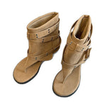 Damen Fashionable Zehentrenner-Stiefel mit Verzierungen und flexiblem Riemendesign R&B