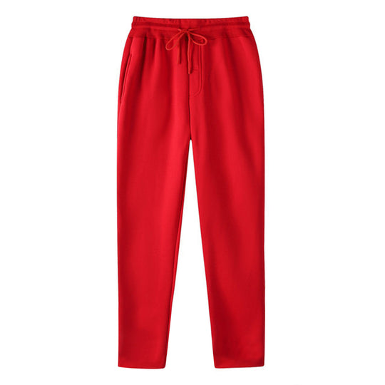 Herren nan geradlinige Sweatpants aus melierter Baumwollmischung mit elastischem Bund Kordelzug und Seitentaschen R&B