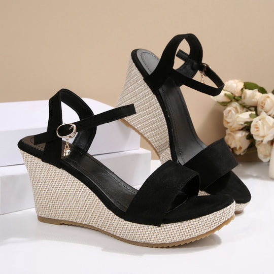 Damen Wedge-Sandalen mit eleganten Riemchen und bequemer Sohle R&B