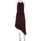 Damen Asymmetrisches Trägerkleid mit elegantem Drapierungsdesign R&B