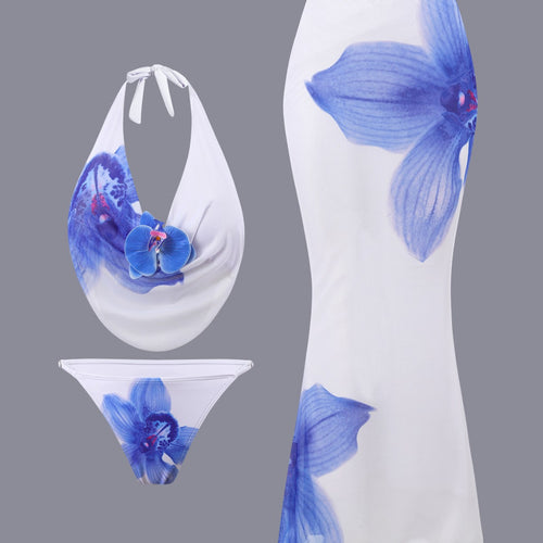 Damen Bikini-Set mit floralem Design und elegantem Wickeloberteil R&B
