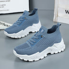 Damen Sportliche Slip-On Sneakers mit atmungsaktiver Strick-Oberfläche R&B
