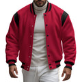 Herren Sportliche Collegejacke mit modernem Design und Kontrastärmel R&B
