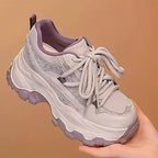 Damen Sportliche Sneakers mit auffälliger Dämpfung und glitzernden Akzenten