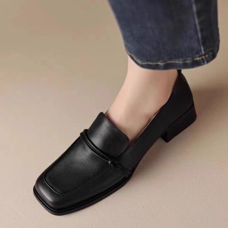 Damen elegante Loafers mit komfortablem Blockabsatz