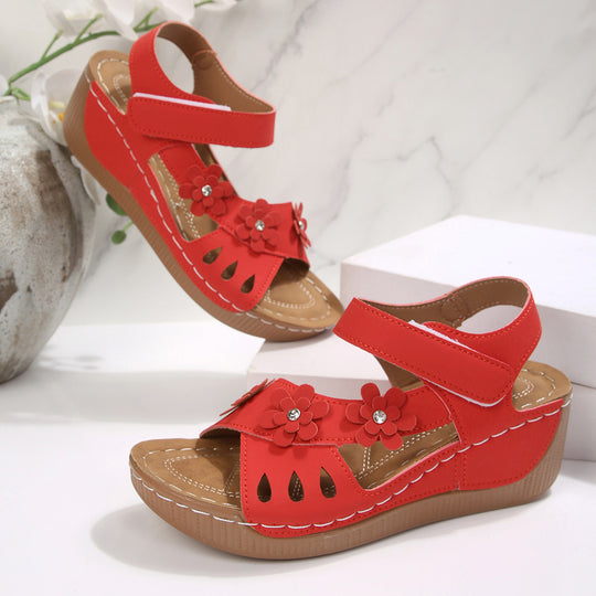 Damen Bequeme Sandalen mit floralem Design R&B