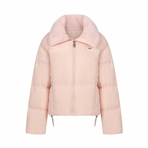 Damen Stylische gefütterte Winterjacke mit abnehmbarem Kragen R&B