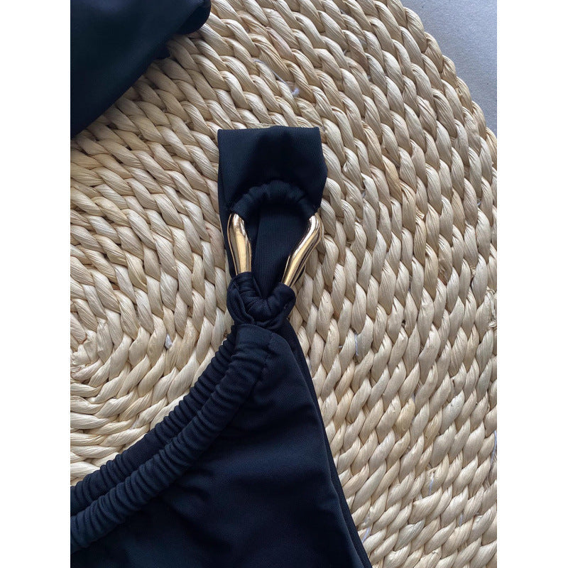 Damen Bandeau-Bikini-Set mit edlem Ringdetail R&B