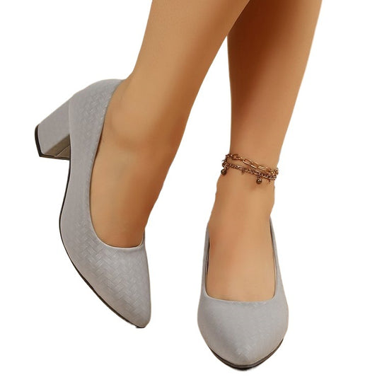 Damen Elegante Absatzschuhe mit tastbarem Zopfdesign R&B