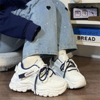 Damen Sportliche Chunky Sneakers mit atmungsaktiver Mesh-Oberfläche und bequemer Dämpfung R&B