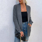 Damen Strickjacke mit lässiger Passform und offenen Taschen