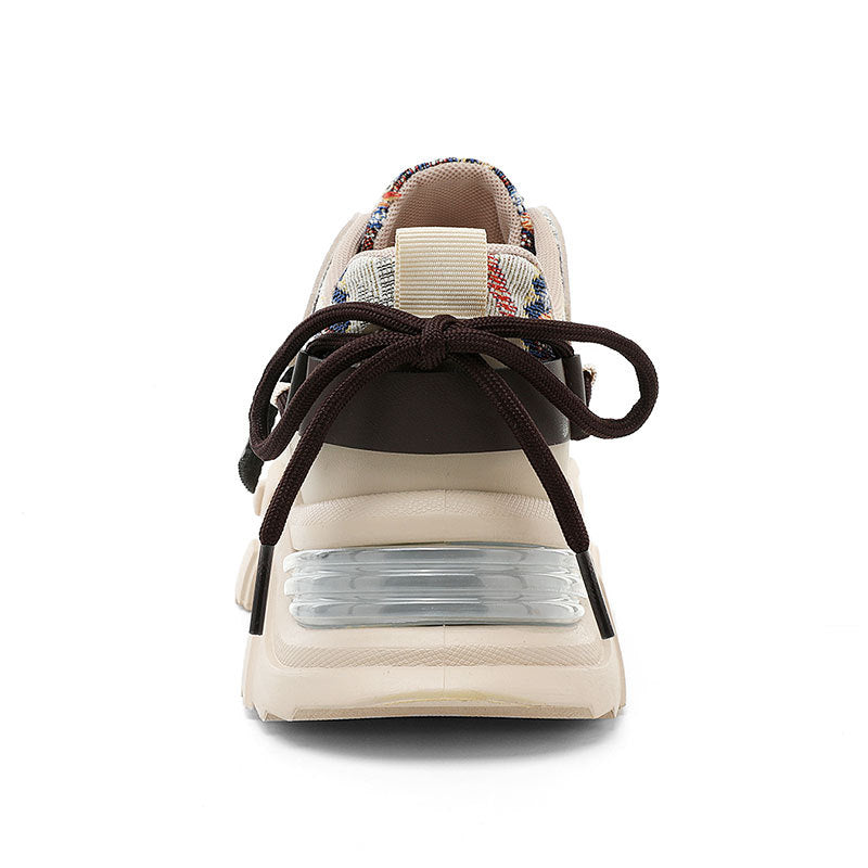 Damen Sportliche Chunky Sneakers mit exklusivem Mustermix und strapazierfähigem Obermaterial R&B