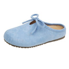 Damen hochwertige Slipper mit weichem Innensohle und dekorativem Schleifchen R&B