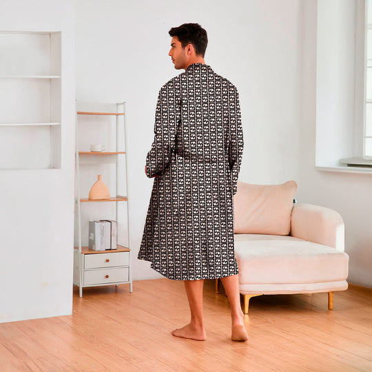 Herren Kimono mit modernem Muster und Gürtel – R&B