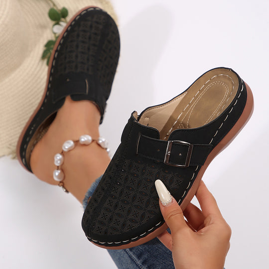 Damen Komfortable Clogs mit raffiniertem Lochmuster R&B