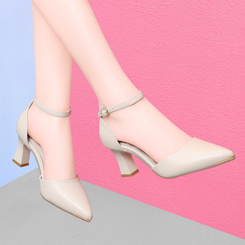 Damen elegante Slingback-Pumps mit modischem Blockabsatz R&B
