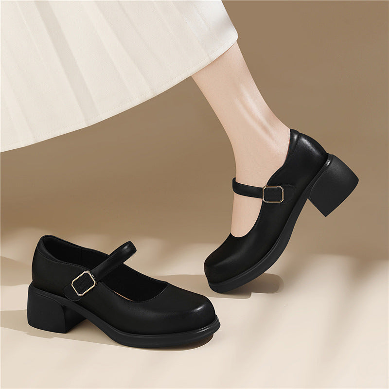 Damen Elegante und bequeme Slingback-Schuhe mit modischem Riemen und Plateau-Heel R&B