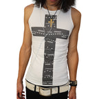 Damen Tanktop mit kreativem Noten-Design und figurbetontem Schnitt R&B