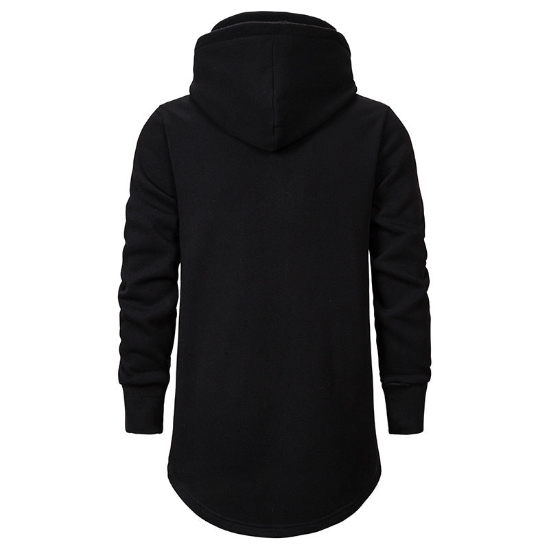 Herren modischer Hoodie mit asymmetrischem Kragen und praktischer Kängurutasche R&B