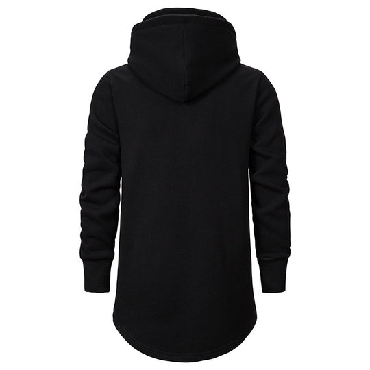 Herren modischer Hoodie mit asymmetrischem Kragen und praktischer Kängurutasche R&B