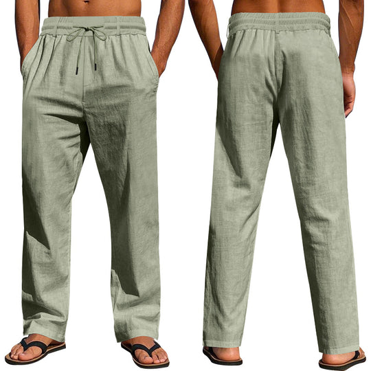 Herren lockere Freizeithose mit elastischem Bund und verstellbarem Kordelzug R&B