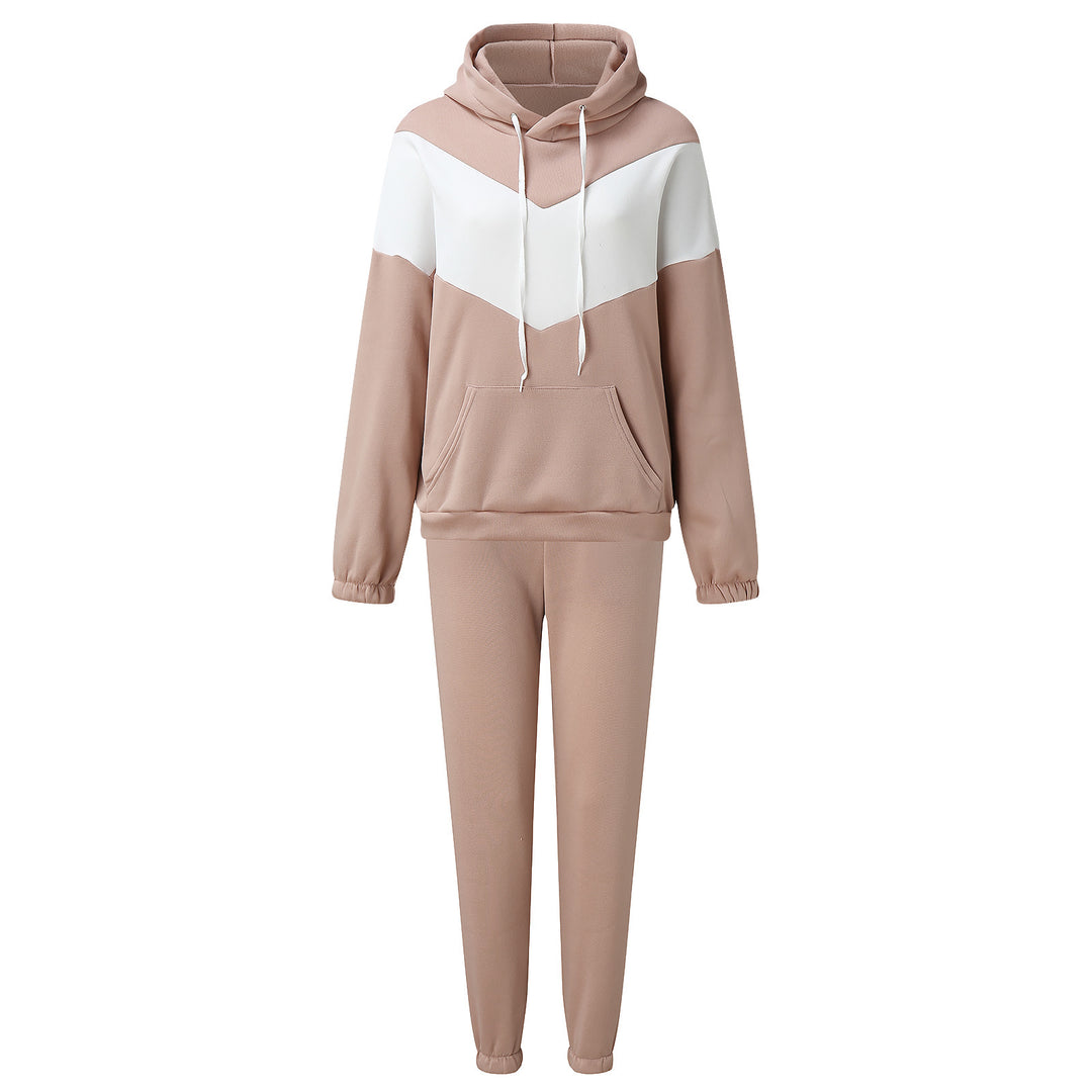 Damen Sportliches Set aus Fleece-Hoodie und Jogginghose mit hybridem Design R&B