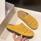 Damen Bequeme Clogs mit luftigen Aussparungen und rutschfester Sohle