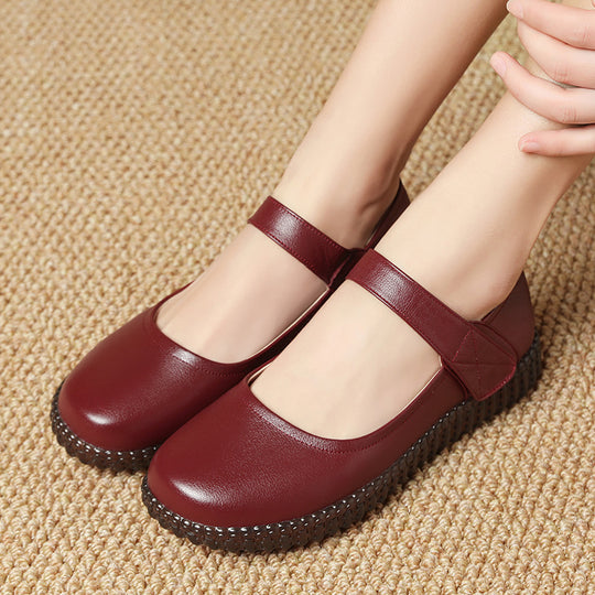 Damen Mary Jane Slipper mit verstellbarem Riemen und antirutschsohle R&B