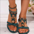 Damen elegante Sandalen mit floralen Zierdetails und verstellbarem Riemen R&B