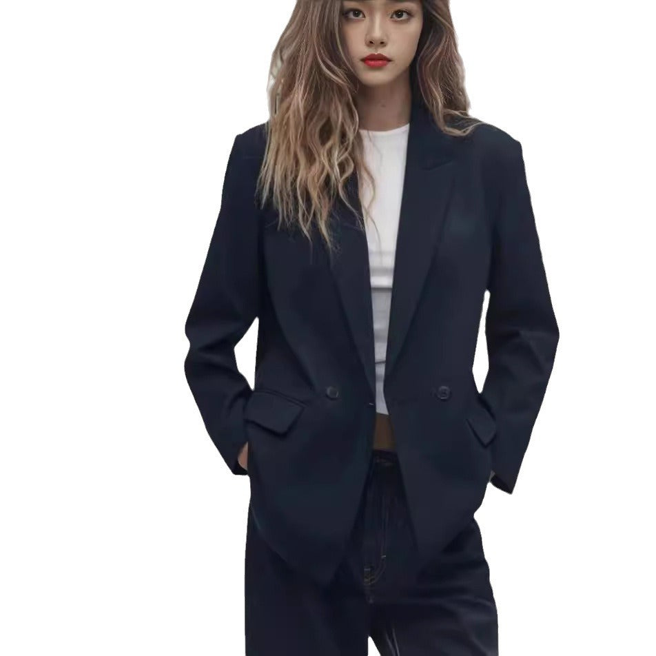 Damen Oversized Blazer mit eleganter Silhouette und dekorativen Knöpfen R&B