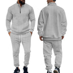 Herren Sportlicher Strickanzug mit Stehkragen und Reißverschluss R&B