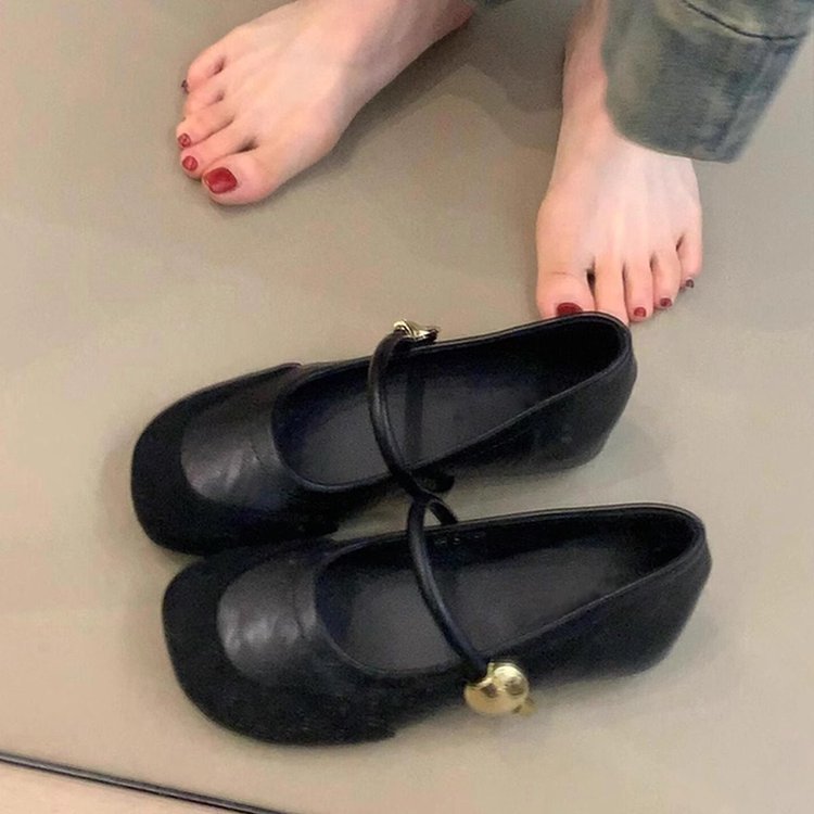 Damen elegante Ballerina-Schuhe mit dekorativer Schnalle und komfortablem Fußbett R&B