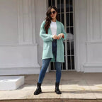 Damen Offene Strickjacke im lässigen Design mit praktischen Taschen R&B