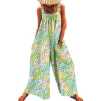 Damen lässiger Jumpsuit mit floralem Muster und weitem Schnitt R&B