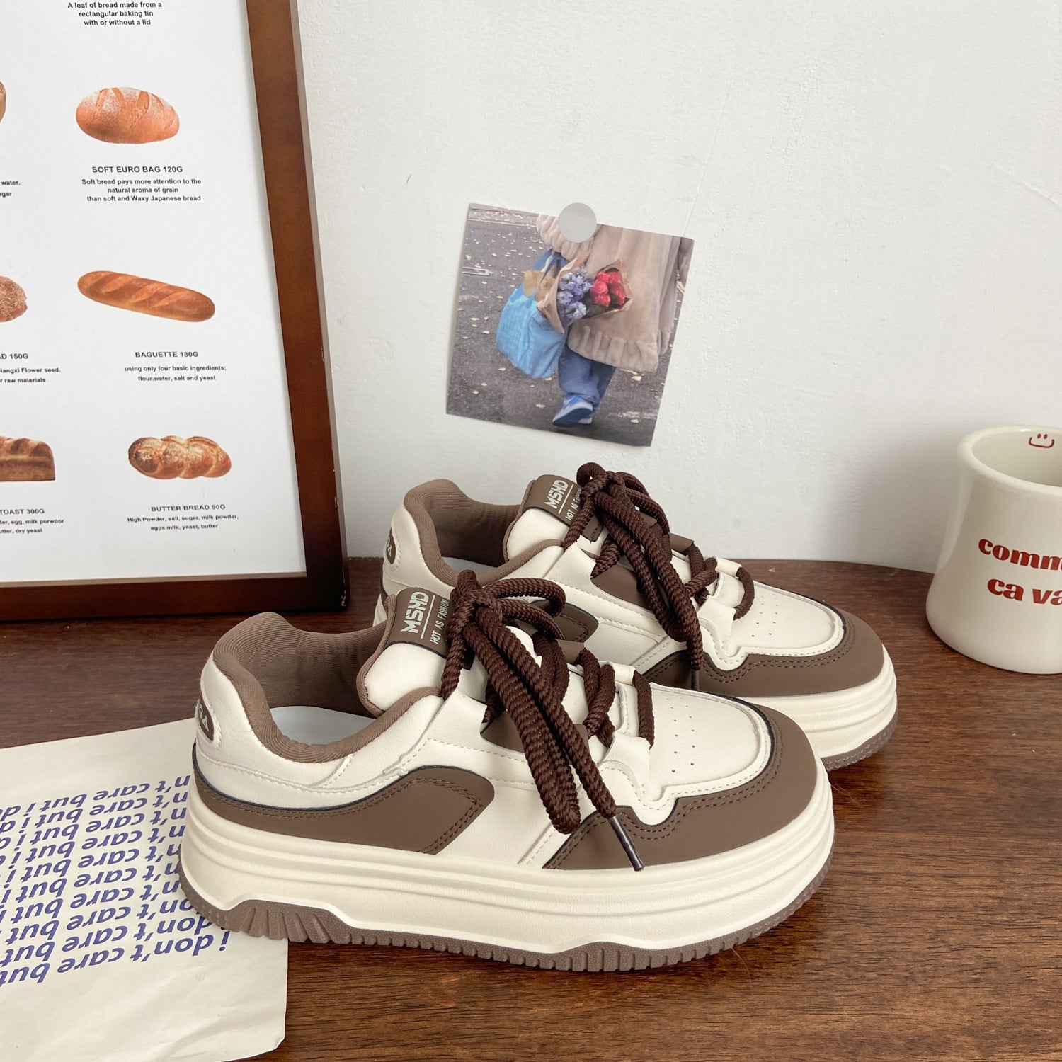Damen Sportliche Chunky Sneakers mit herausragender Dämpfung und atmungsaktiver Oberflächenstruktur R&B