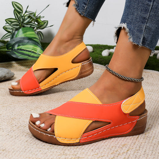 Damen modische Komfort-Sandalen mit elastischen Riemen und atmungsaktivem Design R&B